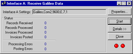 The TravCom CS interface receiving data from a CRS.